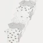 George Panda print short sleeve bodysuits 7 pack