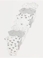 George Panda print short sleeve bodysuits 7 pack