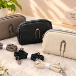 Double zipper crossbody bag