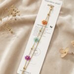 Multi colour flower bracelet