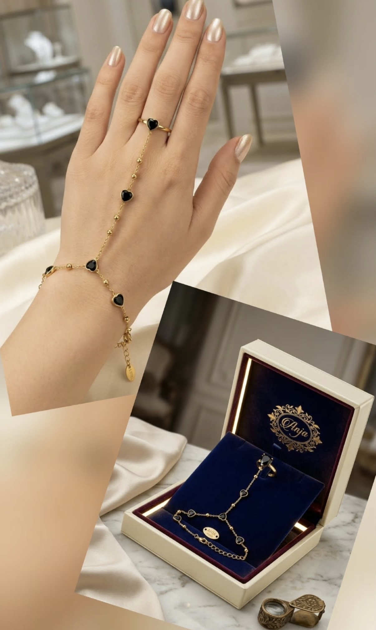 Screenshot Black heart ring bracelet - Image 1