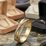 Gold cuff bracelet