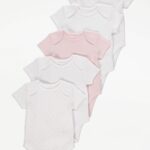 George Mini heart short sleeves bodysuits 5 pack