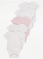 George Mini heart short sleeves bodysuits 5 pack