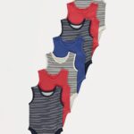 George Striped sleeveless bodysuits 7 pack