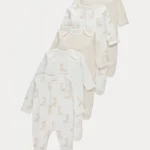 George Neutral striped sleepsuits 5 pack