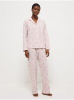 George Lilac Flower embroidered stripes womens pjs - Image 2
