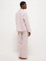 George Lilac Flower embroidered stripes womens pjs - Image 5