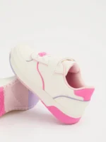 Pink colour block single strap beaded trainers - Image 4