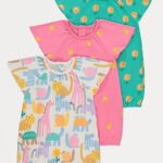 George Animal print romper 3 pack