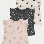 George Frill sleeves top 3 pack